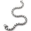 Bracciale a catena in acciaio inox per uomo e donna, Braccialetto Snake maglia acciaio, Colore Argento, 21 cm, Taglia unica