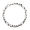 Bracciale a catena in acciaio inox per uomo e donna, Braccialetto Snake maglia acciaio, Colore Argento, 21 cm, Taglia unica